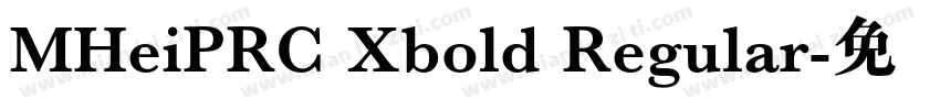 MHeiPRC Xbold Regular字体转换